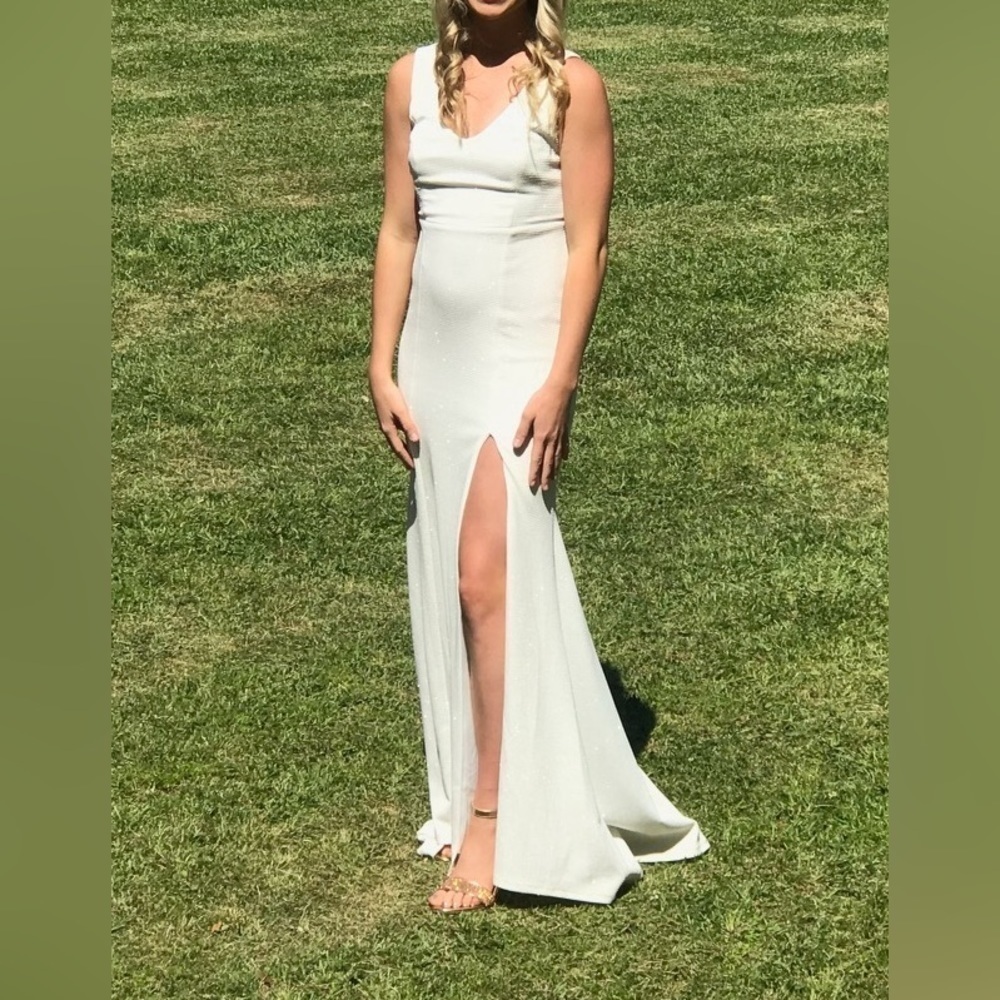 Olympia Ivory Sequin Formal Dress